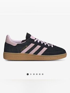 adidas Handball Spezial W Women's Suede Lace Up Low Top Black Pink IE5897